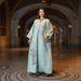 Verve AB309 Muslim Sequin Embroidery Fashion Abaya Women's Arab Dress Gown_ecoleips.com