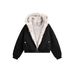 American Retro Mountain Carving Fur Collar Hooded Jacket Thickened Cold-proof Top Tide_ecoleips.com