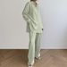 Women's Clothing New Loose Cardigan Home Clothes Comfortable Lapel Long Sleeve Trousers Two Piece Suit Can Be Worn Outside Home Clothes_ecoleips.com