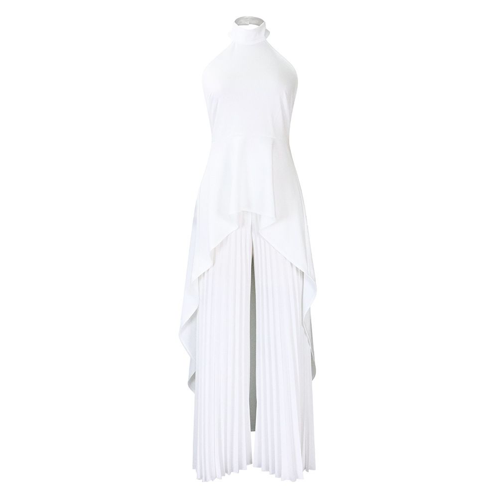 Women's Two Piece Suit Sleeveless Top With Wide Leg Pants Casual Fashion Full Length Polyester_ecoleips.com