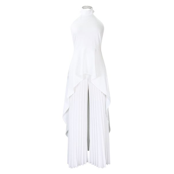Women's Two Piece Suit Sleeveless Top With Wide Leg Pants Casual Fashion Full Length Polyester_ecoleips.com