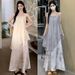 Autumn New Korean Fashion Color Block Strap Knitted Cardigan Two-Piece Maternity Dress_ecoleips.com