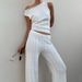 Women's Clothing Sleeveless Vest Casual Trousers Spring And Summer Beach Style Knitted Embossed Temperament Ladies Suit_ecoleips.com