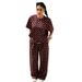 Women's Polka Dot Round Neck Pullover Top Short Sleeved Fashionable Casual Straight Leg Pants Set Summer New Style_ecoleips.com