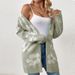 Women's Long Sleeve V-Neck Knit Cardigan - Oversized Floral Print Sweater Coat For Autumn & Winter_ecoleips.com