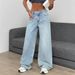 Foreign Trade European And American Mid-high Waist Commuter Light-colored Ins-style Straight Slim-fit Versatile New_ecoleips.com