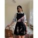 Elf High School Little Black Skirt Song Ming Korean Version Sleeveless Vest Dress For Spring Women, Long Skirt_ecoleips.com