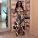Women's Fashion Printed Asymmetrical Halter High-Waist Palazzo Pants Set - Elegant Casual Outfit For Summer_ecoleips.com