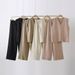 Women's 3-Piece Knit Cardigan Set – Oversized Sweater, Loose Pants & Basic Top – Cozy Fall Outfit In Black/Khaki/Taupe_ecoleips.com