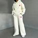 Women's Premium Fleece Tracksuit - Oversized Hoodie & Wide-Leg Sweatpants With Subtle Print Accents_ecoleips.com