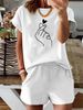 Women’s 2 Piece Outfit Set – Oversized Graphic T-Shirt And Biker Shorts Matching Set, Casual Summer Lounge Tracksuit For Daily Wear-365_ecoleips.com