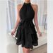 2026 Women Spliced Sleeveless Dress, Ruffled Edge Elegant Casual Dress_ecoleips.com