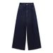 Dark Blue American-style Loose Wide-leg Jeans For Women, 2026 New Model, With A Drapey, Casual, Floor-length_ecoleips.com