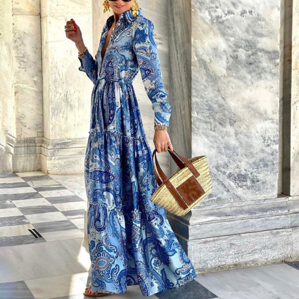 Women's Clothing Spring And Autumn Elegant Long Sleeved Dress_ecoleips.com