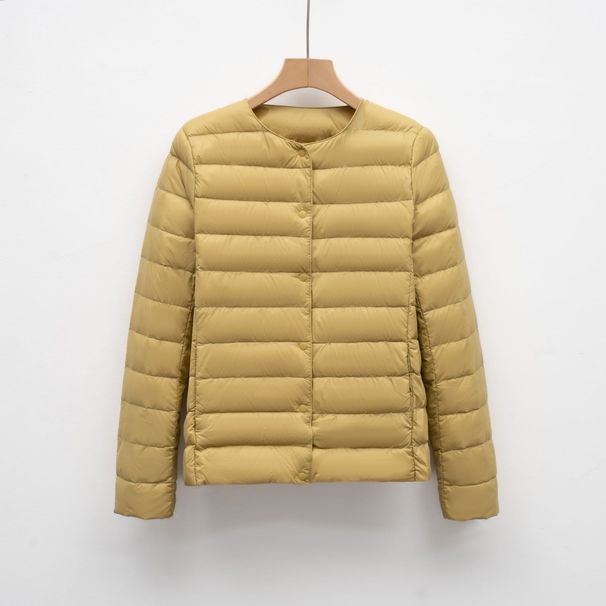 Ultra-Light Women's Slim Fit Long Sleeve Down Vest Jacket, Warm Quilted Inner Layer, Breathable Nylon Shell, Multiple Colors (M-XXXXL)_ecoleips.com