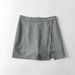Verve 901 Autumn New High Waist Side Slit Short For Women Anti-Exposure A-Line Casual Half Skirt_ecoleips.com