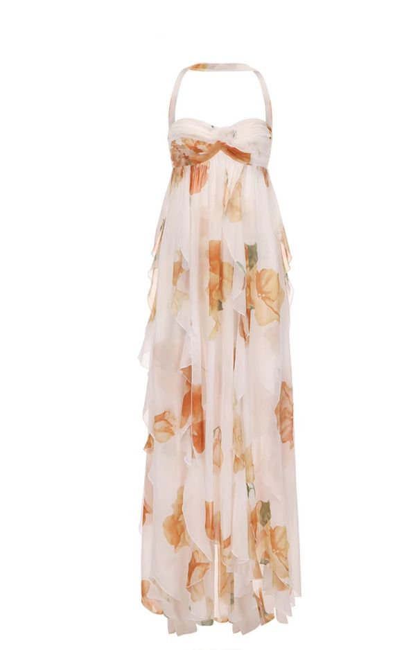 ng2510292 Sexy Backless Halter Lace For Women 2025 Summer New Beach Vacation Floral Print Maxi Dress_ecoleips.com