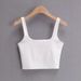 Women's Sexy Backless Double Layered Tank Top European American Style Solid Color Summer Clothing Versatile Sleeveless Short Top_ecoleips.com