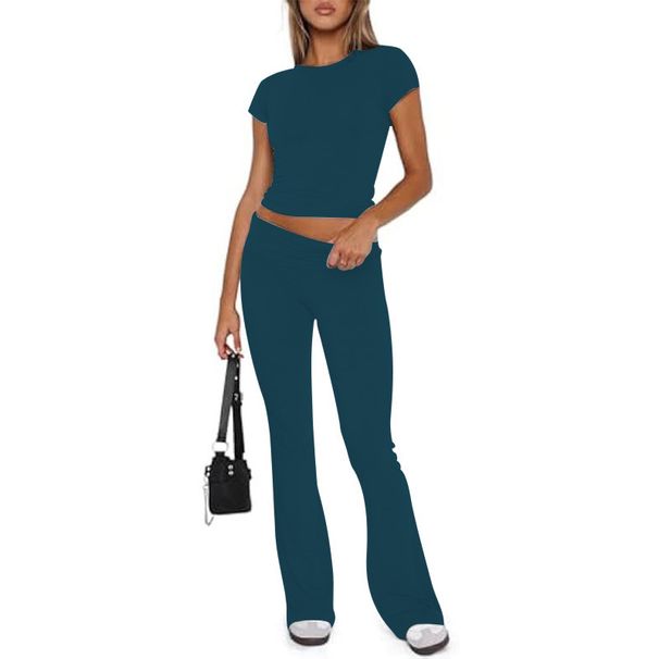 Women's Clothing Round Neck Two Piece Suit_ecoleips.com