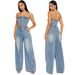 Women's Strapless Denim Jumpsuit – Off-the-Shoulder Wide Leg Romper, Light Blue, Sizes S-2XL_ecoleips.com