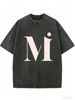 Women's Premium Washed T-Shirt, Oversized Casual Crew Neck Summer Top_ecoleips.com