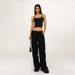 SMFK Black Garden Sports Camisole Cross Flower Full Print Hot Girl Slim Fit Short Tank Top Summer New Style_ecoleips.com