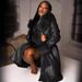Women's Long PU Leather Trench Coat With Faux Fur Collar Slim Fit Zip Jacket Winter Outerwear Office Commute Elegant_ecoleips.com