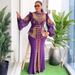 Elegant Plus Size Evening Dress With High Slit Sparkling Rhinestones Long Sleeve Tailored Bridesmaid Gown For Wedding Party(L-3XL)_ecoleips.com