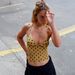 Spring New Arrival Women's Sexy V Neck Polka Dot Backless Tie up Camisole Top Regular Fit Summer Tank Camisole_ecoleips.com
