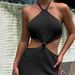 Backless Halter Maxi Dress – Elegant Cutout Evening Gown For Beach Clubs & Mediterranean Escapes_ecoleips.com