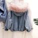 Stylish Winter Hooded Fleece-Lined Denim Jacket For Women - Cozy Short Padded Coat With Sherpa Lining (Pink, Gray, White)_ecoleips.com