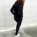 Queen's Printed Sportswear Fashion Hoodie + Pants Women's Sports Two Piece Sweater Shirt Set_ecoleips.com
