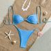 Women's Sexy Thin Rope Shoulder Strap Bikini Triangle Cup Swimwear for Beach Hot Springs Trending New_ecoleips.com