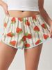 Women Fairycore Striped Lounge Shorts Elastic Waist Loose Wide Leg Sleep Bottoms Summer Casual Pajama Shorts Kawaii Homewear_ecoleips.com