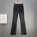 Women's Clothing Fashion Autumn Cotton Elastic High Waist Slim Fit Hot Diamond Split Flared Pants Trousers_ecoleips.com