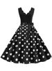 Black Dot Summer Dress Women Pinup Elegant Vintage Party Dress Casual Office Tank Sleevelss A Line Vestidos_ecoleips.com