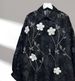 Versatile Plus-Size Blouse – 3D Floral & Diamond Studded Lapel Shirt For Effortless Elegance_ecoleips.com