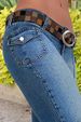 High Waist Vintage Denim Flare Pants For Women – Retro Workwear Style, Slim Fit, Stretch Comfort, Fashionable Bell Bottoms (Deep Blue, Light Blue)_ecoleips.com