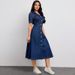 Women's Slim Waist Denim Dress Spring Summer High End Temperament Reducing Fashion_ecoleips.com