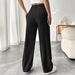 Women's Clothing Commuter Drape Slim Spring And Summer High Waist Wide Leg Pants Versatile Casual Suit Pants Trousers_ecoleips.com