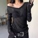 Summer American V-neck Long Sleeved T-shirt Women, Sun Protection Cover Up Lazy And Thin Air-conditioned Shirt, Paired_ecoleips.com
