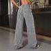 Women's Jeans: Sweet Spicy High-Waisted Straight-Leg Loose Casual Long Pants, Cross-Border European And American_ecoleips.com