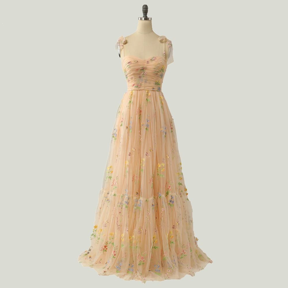 Strappy Evening Dress Elegant Mori Girl Style Lace Women's Party Wear Suitable For Annual Meetings Hosting Everyday_ecoleips.com
