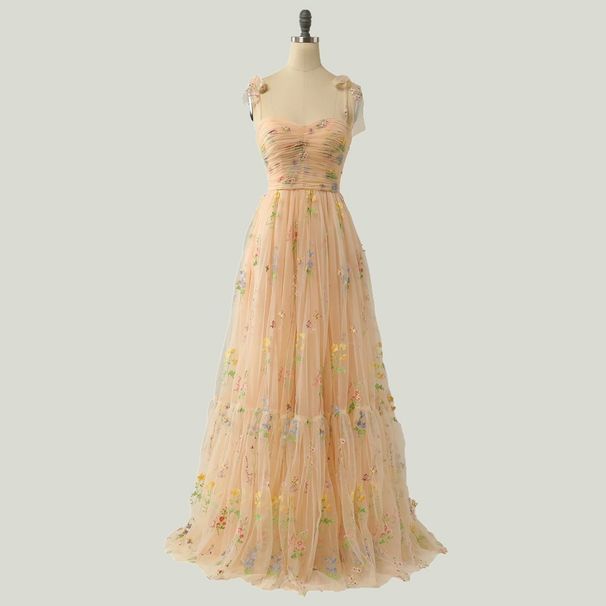 Strappy Evening Dress Elegant Mori Girl Style Lace Women's Party Wear Suitable For Annual Meetings Hosting Everyday_ecoleips.com