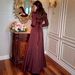 Aria Basics Aria Basics 2025 European And American Foreign Trade Autumn New Fashion Elegant Waist-cinching Printed Long Dress_ecoleips.com