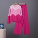 Dopamine Women's Outfit Set Loose Fitting Trousers Hooded Sweater Casual Knit Two Piece Set plus Size_ecoleips.com