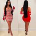 Women's Clothing Fashion women's hot diamond sexy belt gloves long dress_ecoleips.com