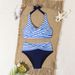 Sexy Striped Bikini Set - High-Quality Polyester & Spandex Mix, Push-Up Padded (Floral Print, S-Xl)_ecoleips.com