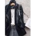 Women's Velvet Blazer Slim Fit Smoky Gray Formal Casual Jacket Style Tailored Office Suit_ecoleips.com