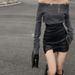 Black Design Sense For Women, Spring And Autumn New High Waist Petite Irregular Bodycon PU Leather Skirt_ecoleips.com